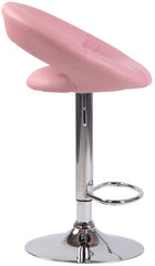 2er Set Barhocker Olinda Kunstleder chrom - pink