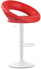 2er Set Barhocker Olinda Kunstleder wei� - rot