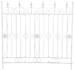 4er Set Gartenz�une Mangold - antik wei�