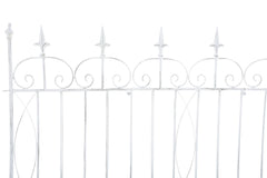 4er Set Gartenz�une Mangold - antik wei�