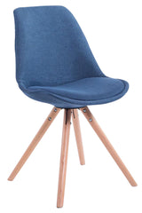 4er Set St�hle Toulouse Stoff Natura Rund - blau