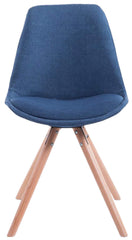 4er Set St�hle Toulouse Stoff Natura Rund - blau