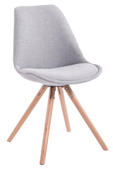 4er Set St�hle Toulouse Stoff Natura Rund - grau