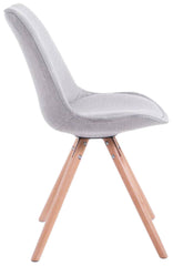 4er Set St�hle Toulouse Stoff Natura Rund - grau