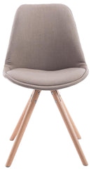 4er Set St�hle Toulouse Stoff Natura Rund - taupe
