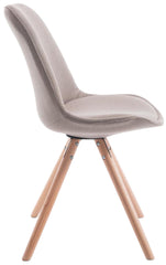 4er Set St�hle Toulouse Stoff Natura Rund - taupe