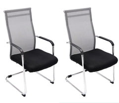 2er Set Besucherstühle Brenda - grau