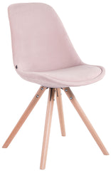 4er Set St�hle Toulouse Samt Rund natura - pink