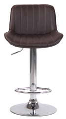 2er Set Barhocker Lentini Kunstleder chrom - braun