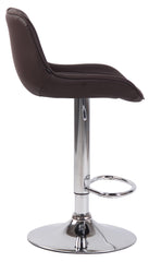 2er Set Barhocker Lentini Kunstleder chrom - braun