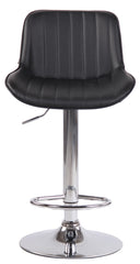 2er Set Barhocker Lentini Kunstleder chrom - schwarz