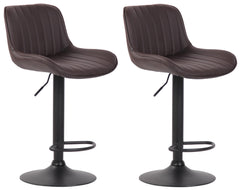 2er Set Barhocker Lentini Kunstleder schwarz - braun