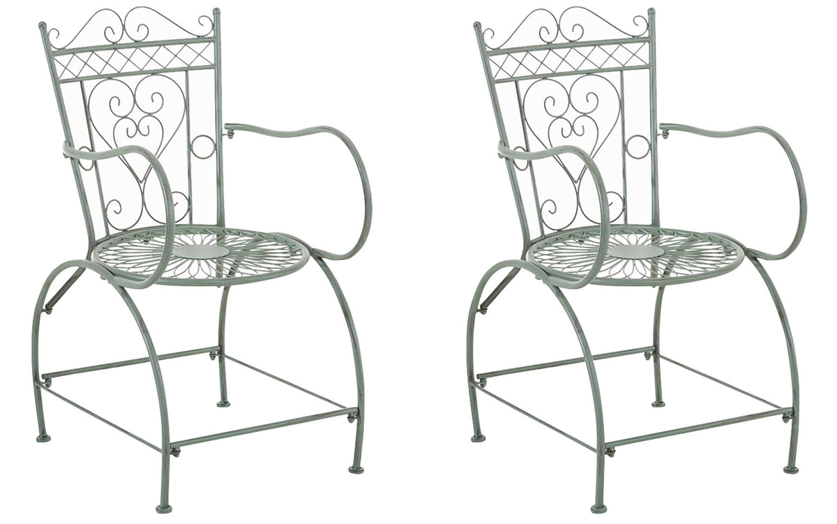2er Set St�hle Sheela - antik-gr�n