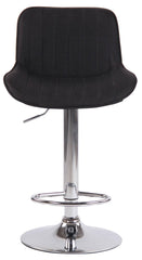 2er Set Barhocker Lentini Stoff chrom - schwarz