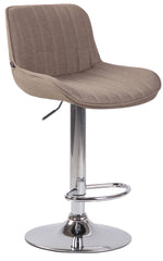 2er Set Barhocker Lentini Stoff chrom - taupe