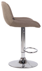 2er Set Barhocker Lentini Stoff chrom - taupe