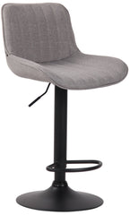 2er Set Barhocker Lentini Stoff schwarz - grau