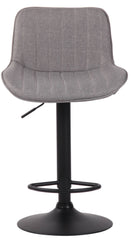2er Set Barhocker Lentini Stoff schwarz - grau