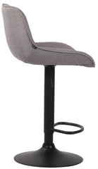 2er Set Barhocker Lentini Stoff schwarz - grau