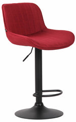 2er Set Barhocker Lentini Stoff schwarz - rot