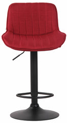 2er Set Barhocker Lentini Stoff schwarz - rot