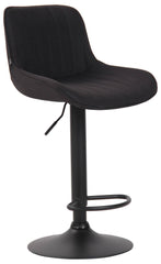 2er Set Barhocker Lentini Stoff schwarz - schwarz