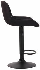 2er Set Barhocker Lentini Stoff schwarz - schwarz
