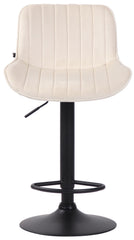 2er Set Barhocker Lentini Samt schwarz - creme