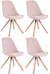 4er Set St�hle Toulouse Samt Square natura - pink