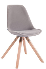 4er Set St�hle Toulouse Samt Square natura - grau