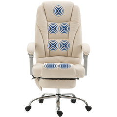 Bürostuhl Pacific Stoff mit Massagefunktion - creme