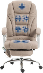 Bürostuhl Pacific Stoff mit Massagefunktion - taupe