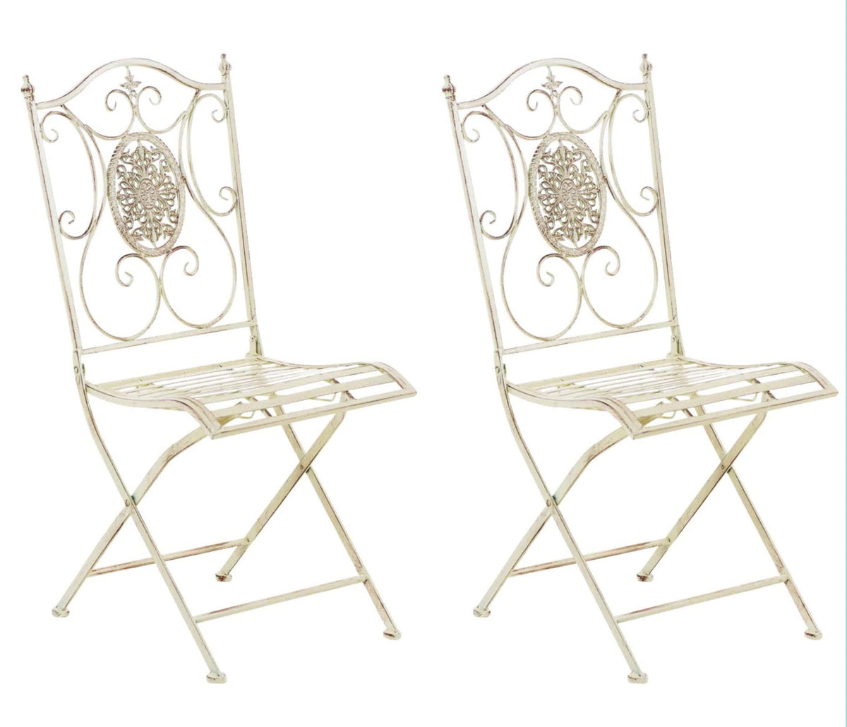 2er Set Stühle Sibell - antik-creme
