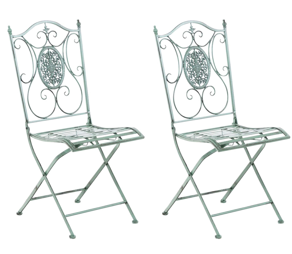 2er Set St�hle Sibell - antik-gr�n