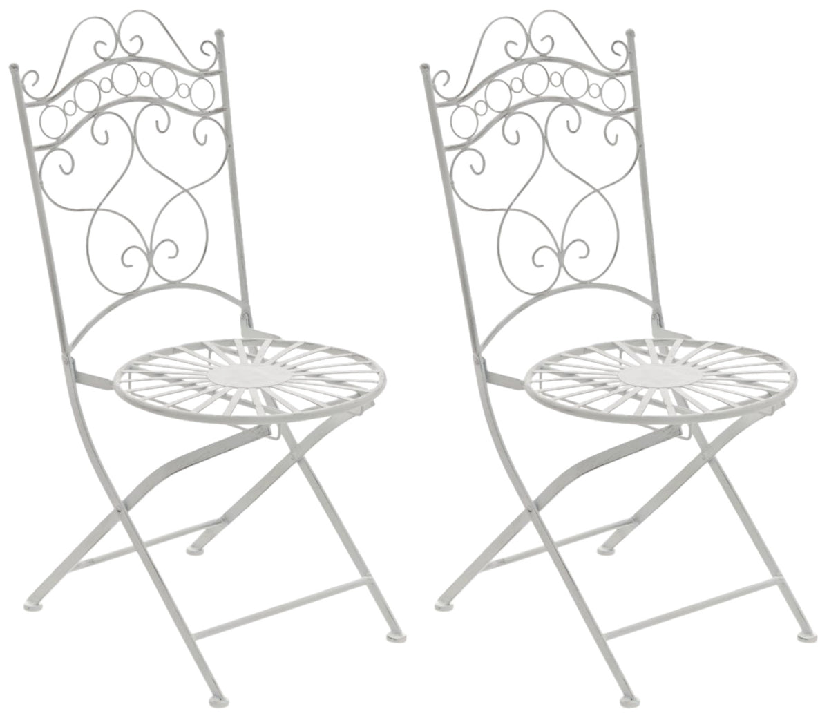 2er Set St�hle Indra - antik wei�