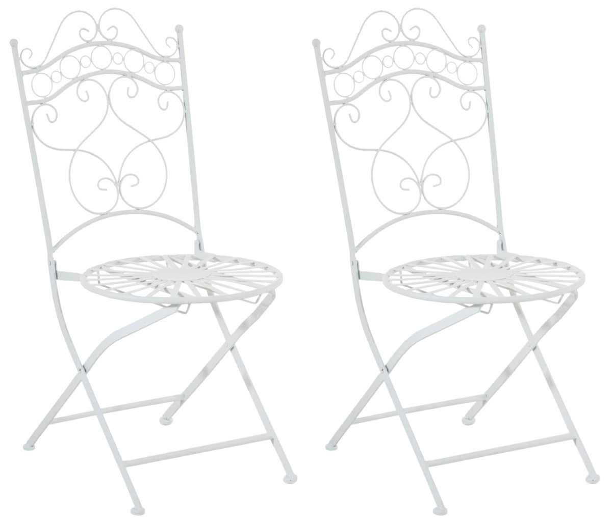 2er Set St�hle Indra - wei�