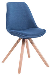 4er Set Besucherstuhl Toulouse Stoff Square Natura - blau
