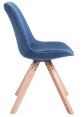 4er Set Besucherstuhl Toulouse Stoff Square Natura - blau
