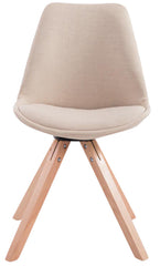 4er Set Besucherstuhl Toulouse Stoff Square Natura - creme