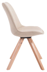4er Set Besucherstuhl Toulouse Stoff Square Natura - creme