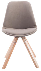 4er Set Besucherstuhl Toulouse Stoff Square Natura - taupe