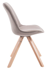 4er Set Besucherstuhl Toulouse Stoff Square Natura - taupe