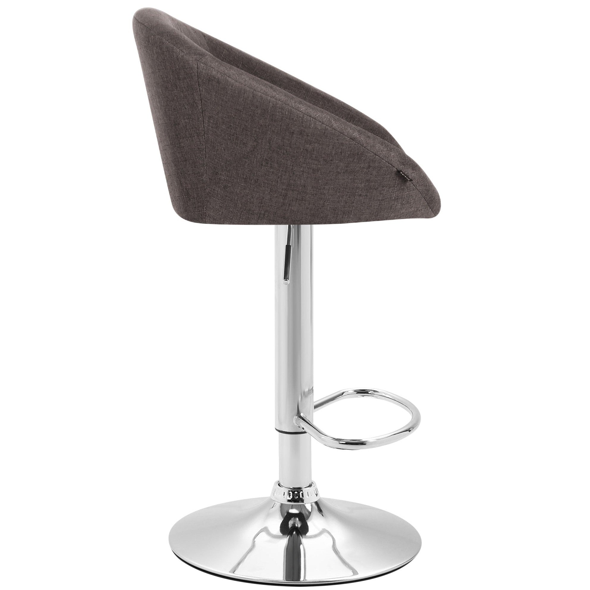 Barhocker Miami V2 Stoff C - dunkelgrau - InfinityMarket