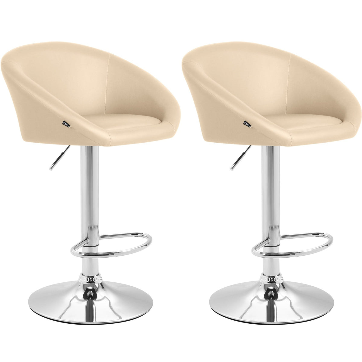 2er Set Barhocker Miami V2 Kunstleder C - creme