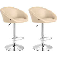 2er Set Barhocker Miami V2 Kunstleder C - creme
