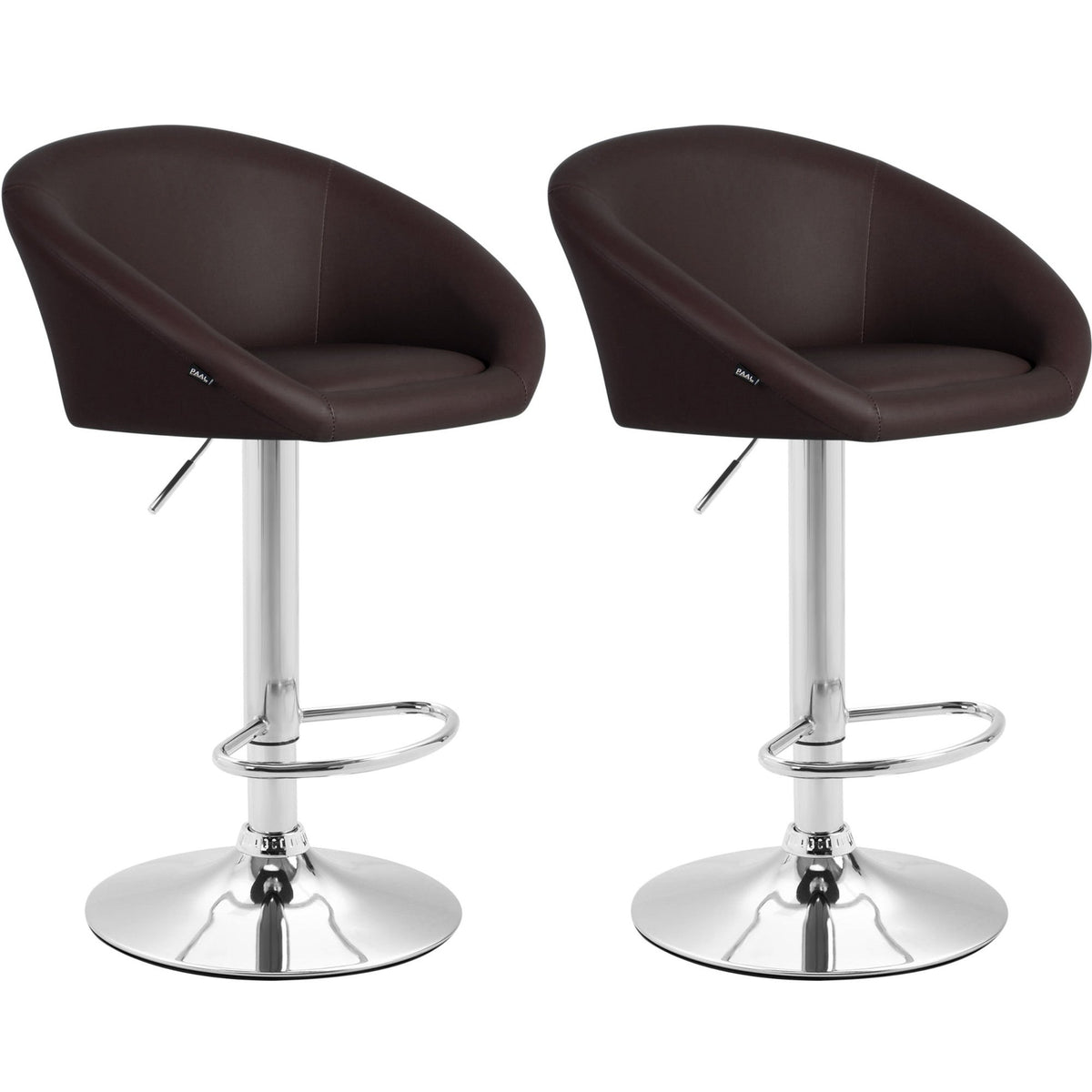 2er Set Barhocker Miami V2 Kunstleder C - braun