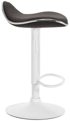 Barhocker Shanghai Stoff wei� - dunkelgrau