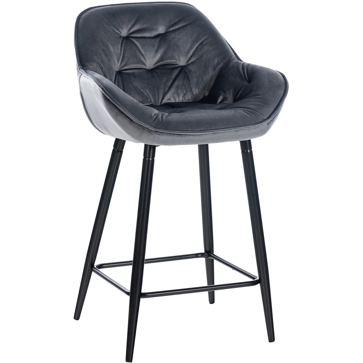 Barhocker Gibson Samt - dunkelgrau