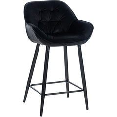 Barhocker Gibson Samt - schwarz