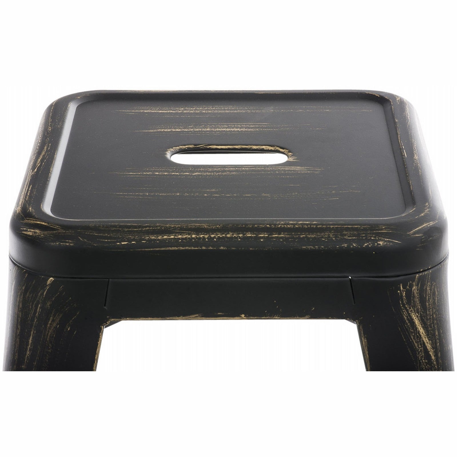 4er Set Hocker Armin - schwarz-gold - InfinityMarket
